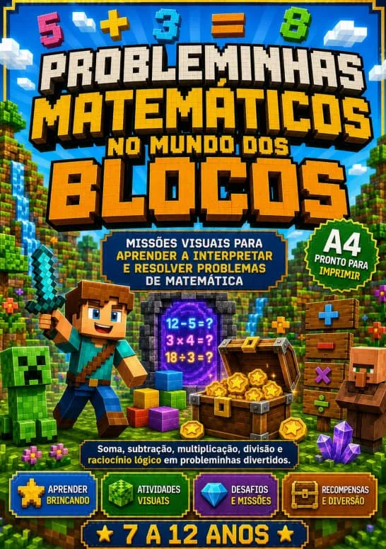 Capa do Caderno de Probleminhas de Matemática